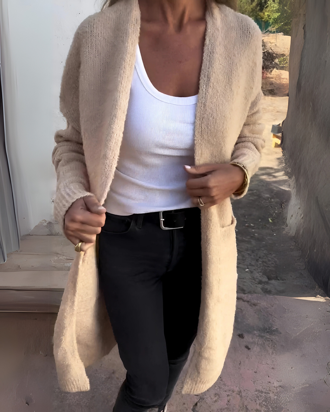 Drune | Lässiger Strick Cardigan mit Taschen