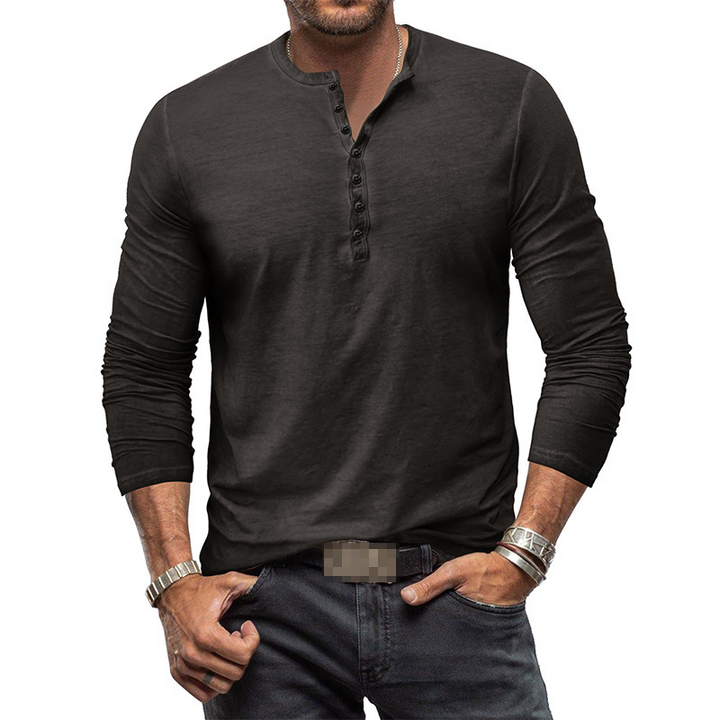 Drune | Henley Shirt Für Herren Mit Langen Ärmeln