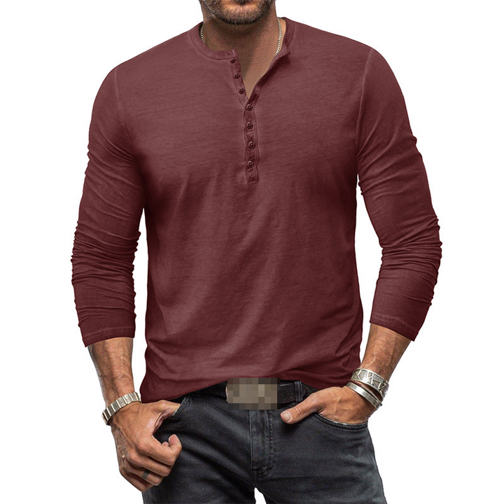 Drune | Henley Shirt Für Herren Mit Langen Ärmeln