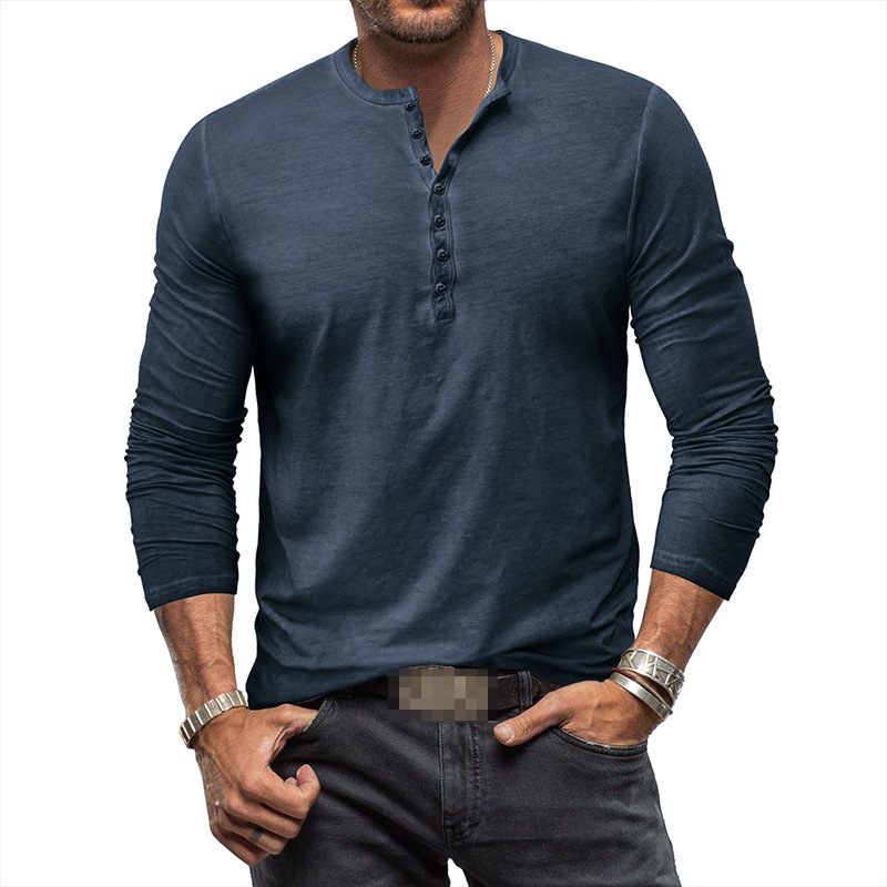 Drune | Henley Shirt Für Herren Mit Langen Ärmeln