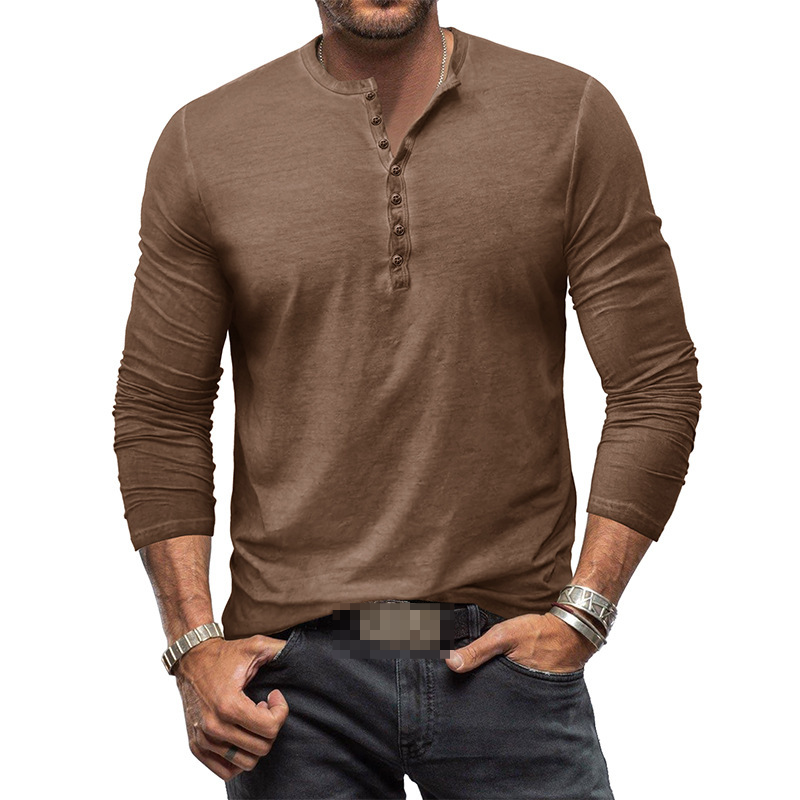 Drune | Henley Shirt Für Herren Mit Langen Ärmeln