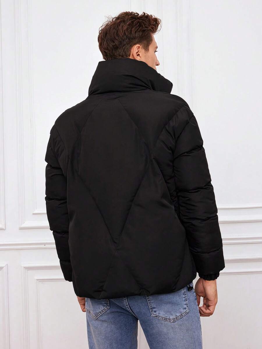 Drune | Gepolsterte Jacke mit Hohem Kragen Reißverschluss Warm und Modern