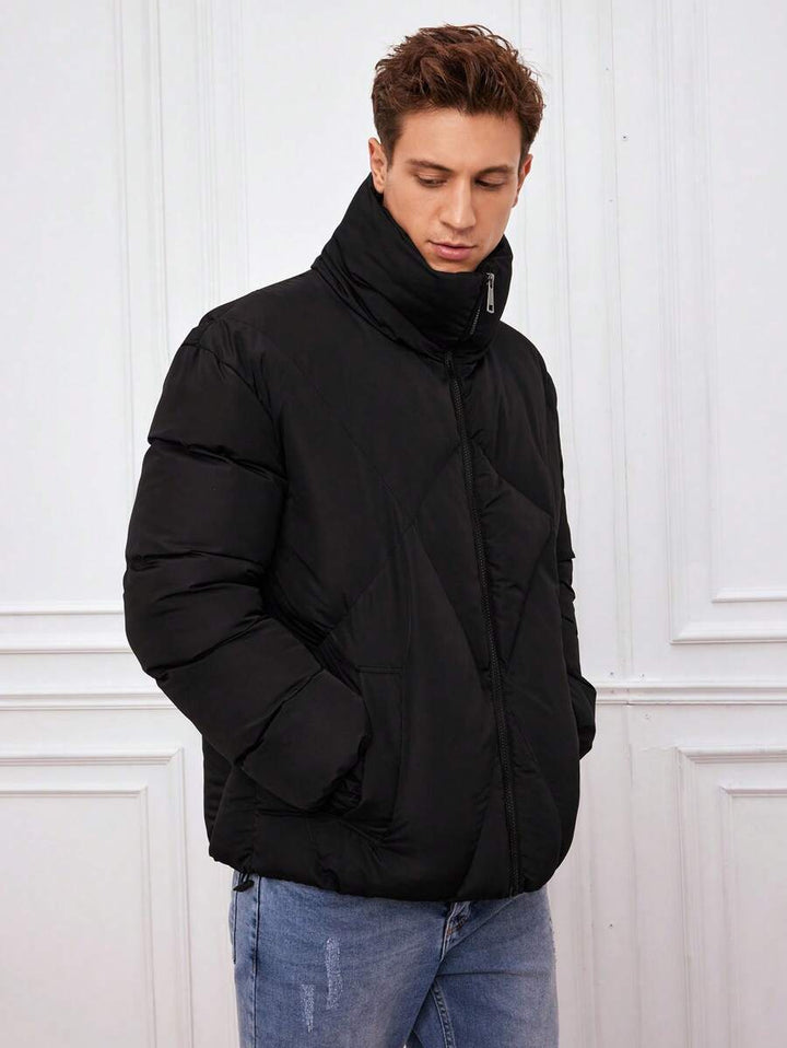 Drune | Gepolsterte Jacke mit Hohem Kragen Reißverschluss Warm und Modern