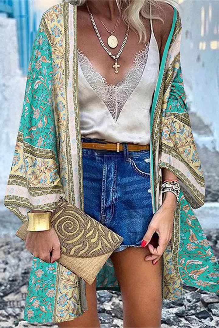 Drune | College Print Patchwork Strickjacke Kragen Außenbekleidung