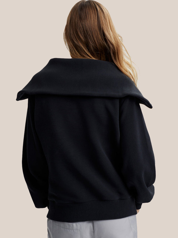Drune | Half-zip Bluse Baumwolle Modern, Komfortabel