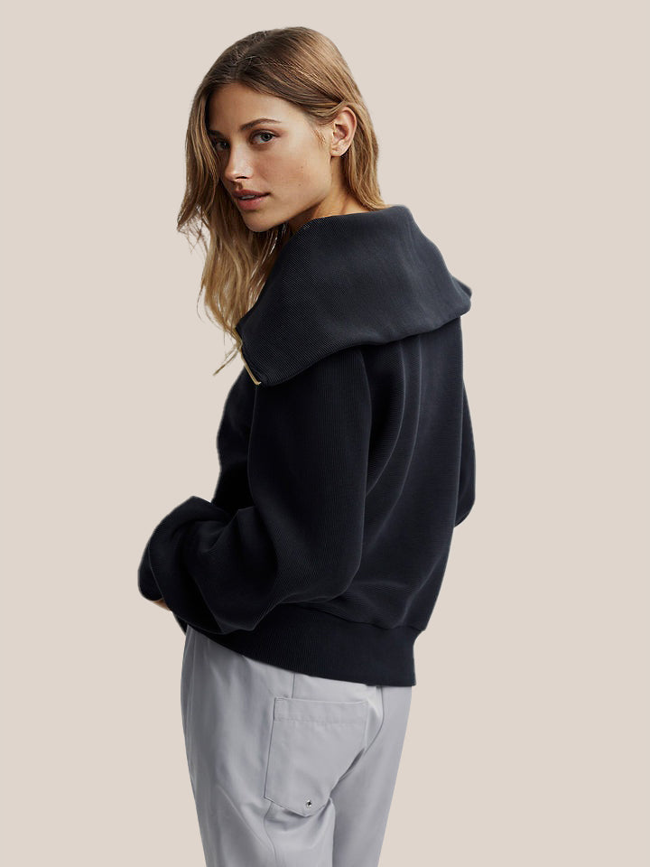 Drune | Half-zip Bluse Baumwolle Modern, Komfortabel