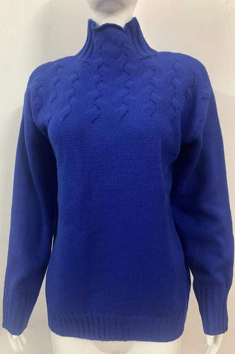 Drune | Lässiger Einfarbiger Strickpullover mit Rollkragen - 11 Farben