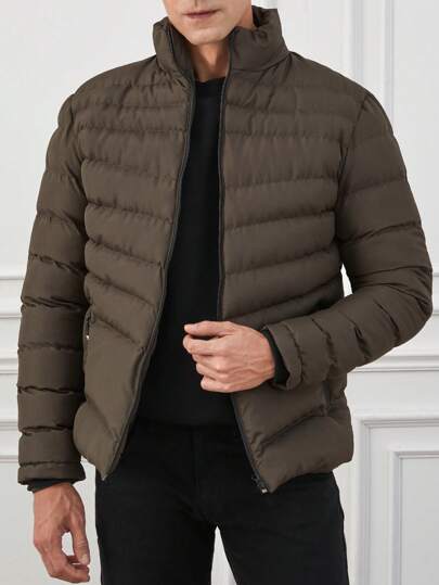 Drune | Gepolsterte Jacke mit Hohem Kragen Reißverschluss Warm und Leichtgewicht