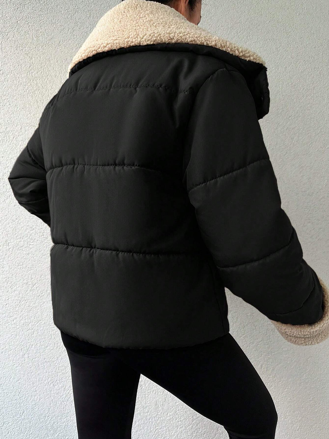 Drune | Pufferjacke - Kunstfellbesatz - Winddichtes Polyestergewebe - Lässige Winterkleidung