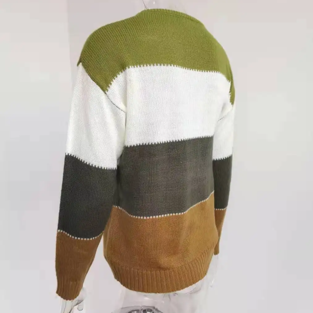 Drune | Farbblock-Pullover, bequemer Pullover