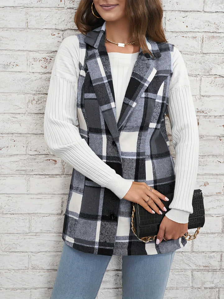 Drune | Wolle Plaid Weste