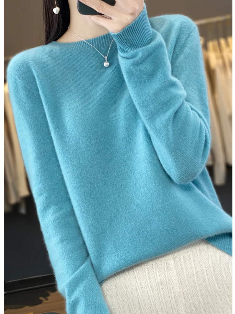 Drune | Pullover Damen Runder Ausschnitt Weicher und Eleganter Strickpullover