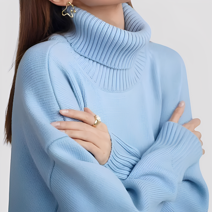 Drune | Einfacher, übergroßer Rollkragenpullover für Damen