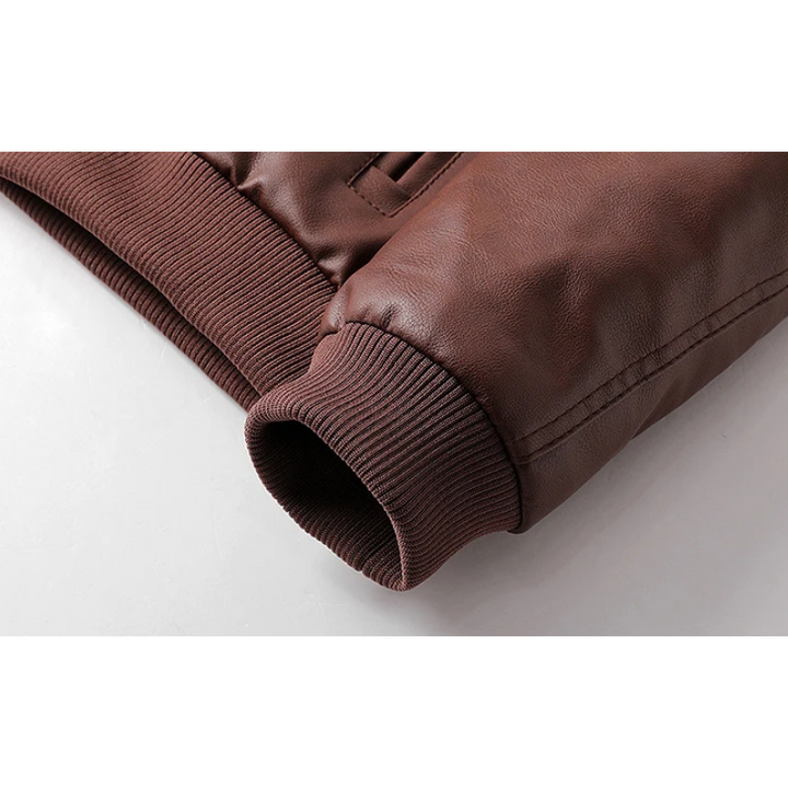 Drune | Lederjacke Herren Mit Reißverschluss, Klassische Jacke Aus Echtleder