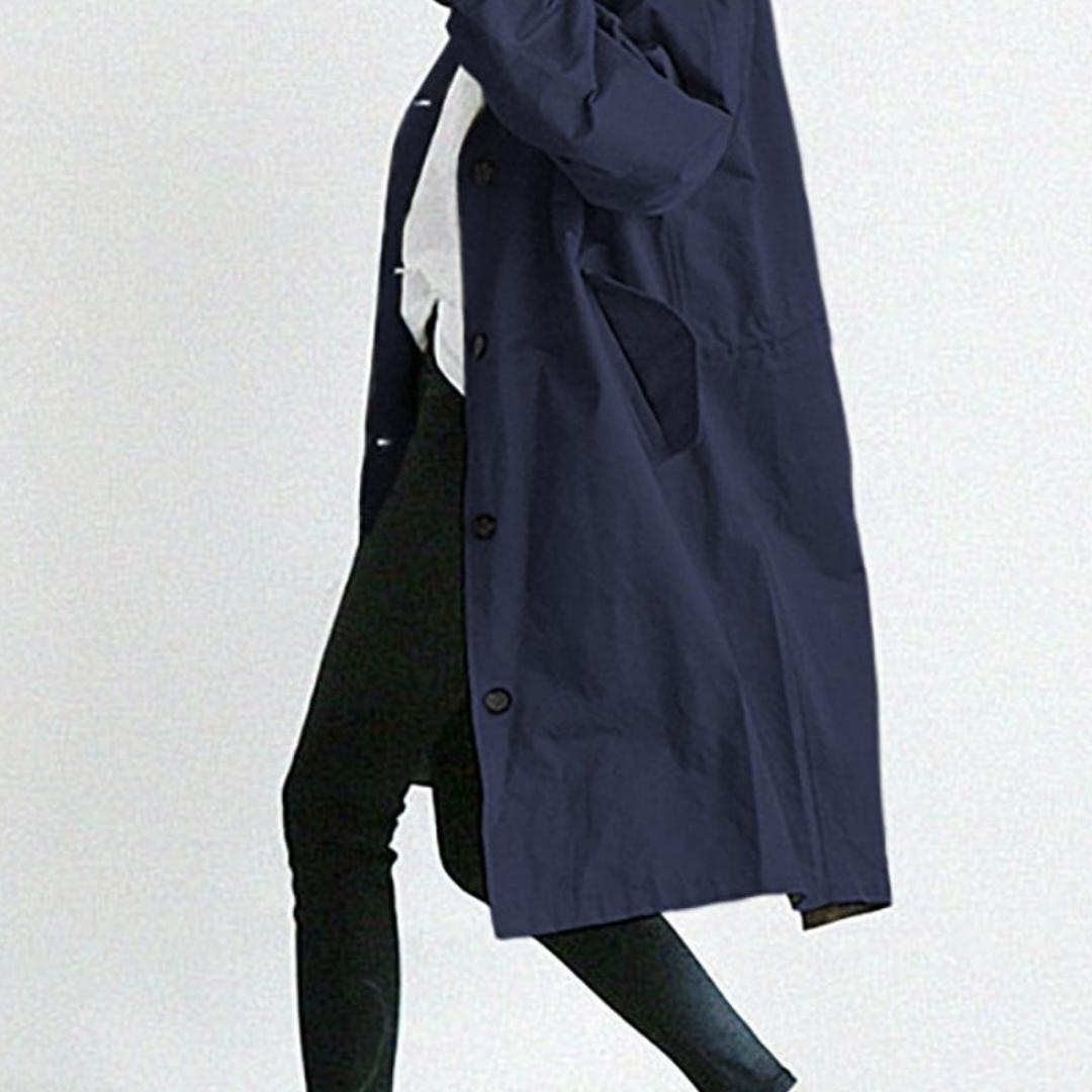 Drune | Button-Up Windbreaker - Leichter Übergrößen-Mantel - Lässige Übergangsoberbekleidung