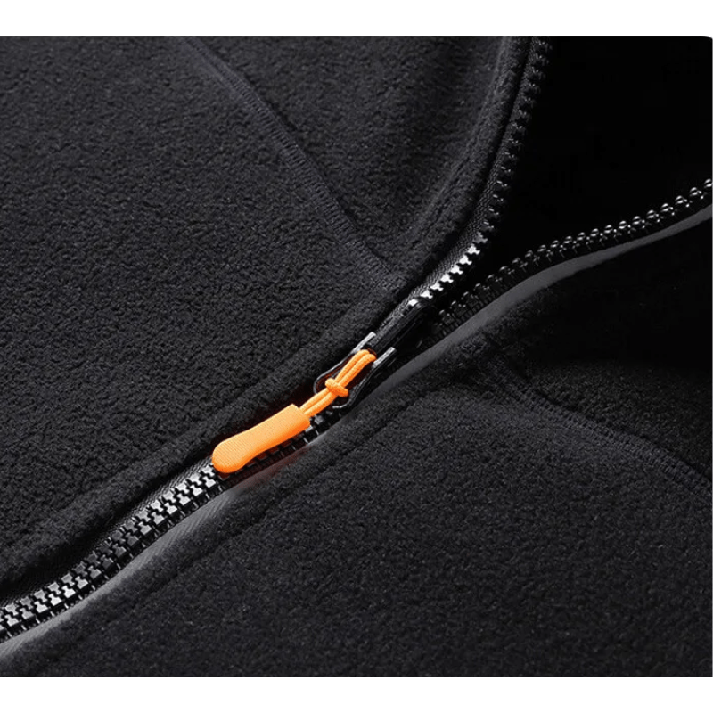 Drune | Fleecejacke mit Reißverschlusstaschen - Leichte Wärme - Hoher Kragen - Alltags-Layer