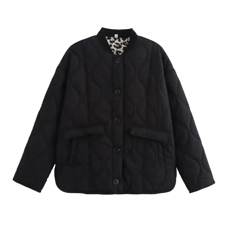 Drune | Mit Leopardenfutter gep padded Jacke für Damen