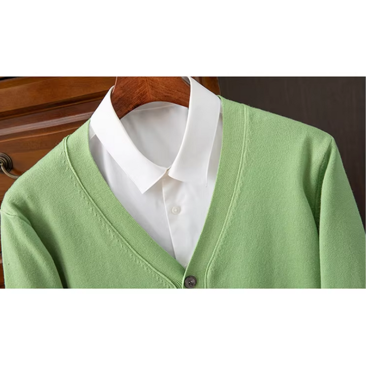 Drune | Herren Strickjacke Mit Knöpfen, Leichter Stoff, Klassischer V-ausschnitt