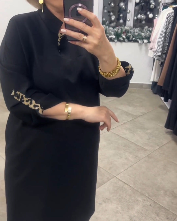 Drune | Kleid mit Stehkragen