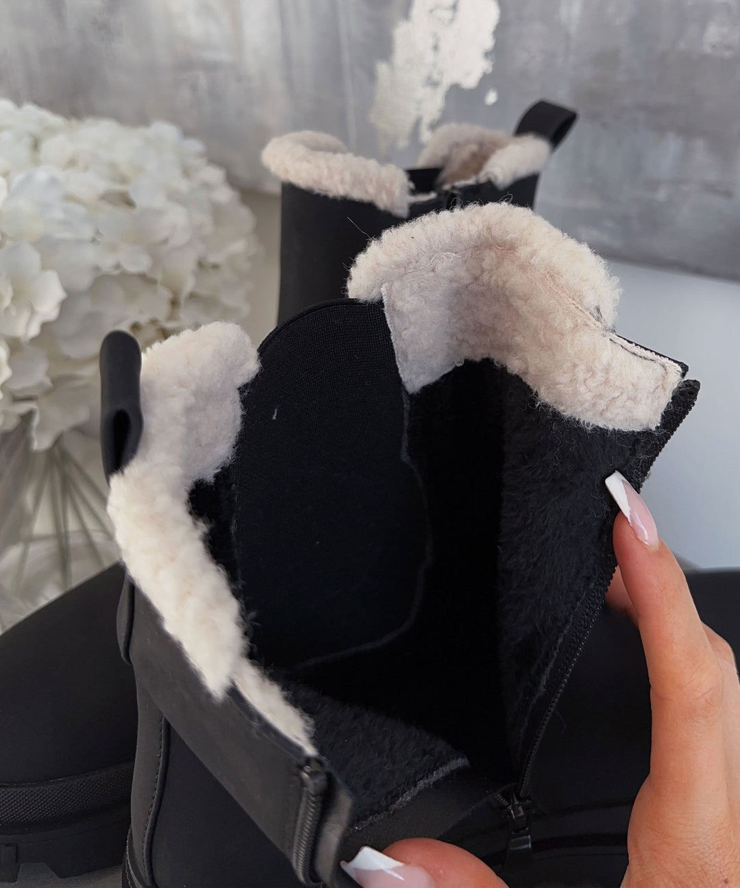 Drune | Schicke schwarze Leder-Stiefeletten