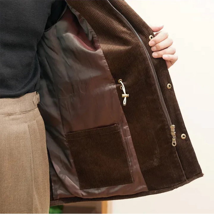 Drune | Luxuriöse Cordjacke für Herren im Herbststil