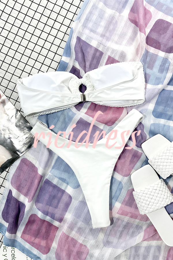 Drune Bandeau-Bikini mit Ringausschnitt