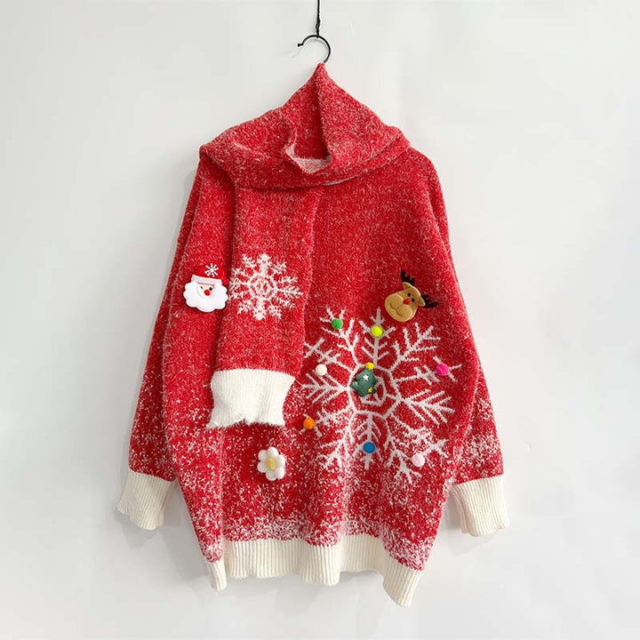 Drune | Teile Satz Pullover und Weihnachts Schal
