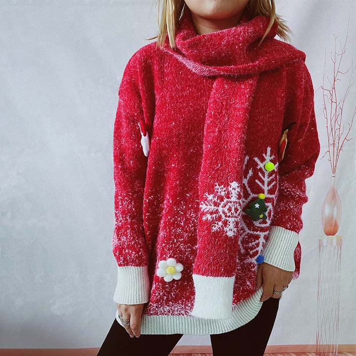 Drune | Teile Satz Pullover und Weihnachts Schal