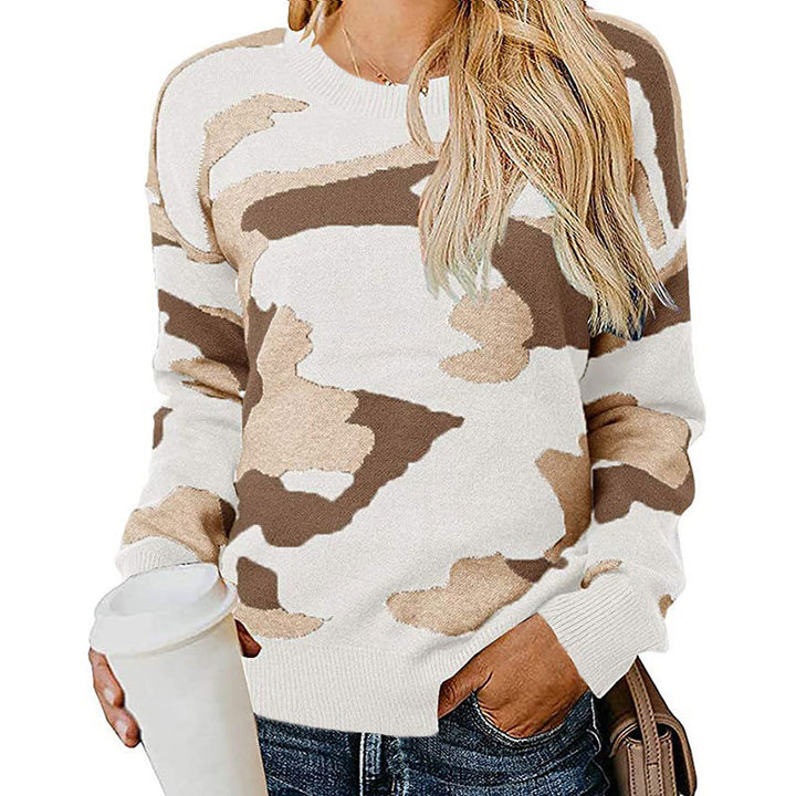 Damen modischer Camouflage Pullover Drune