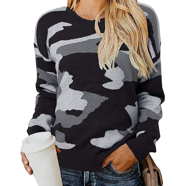 Damen modischer Camouflage Pullover Drune