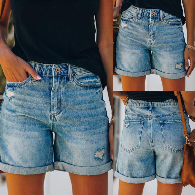 Damen Jeans-Shorts mit moderner und lässiger Passform Drune