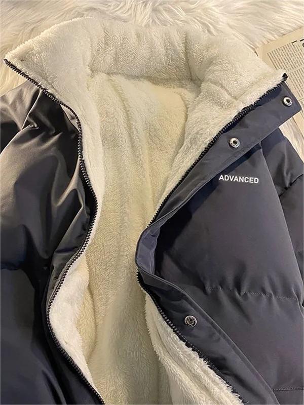 Drune | einfarbige kurze gep quiltete Jacke mit hohem Kragen und Reißverschluss