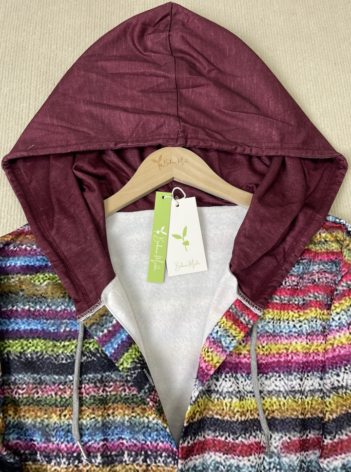 Drune | Eleganter Kapuzenpullover mit Druck Oberbekleidung
