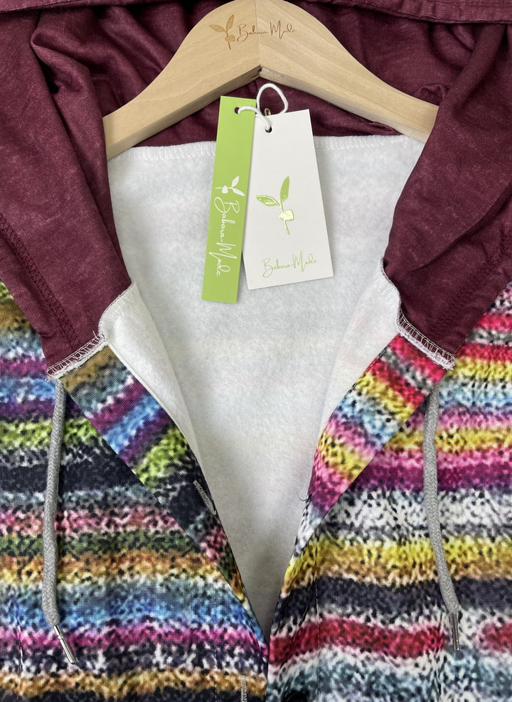 Drune | Eleganter Kapuzenpullover mit Druck Oberbekleidung