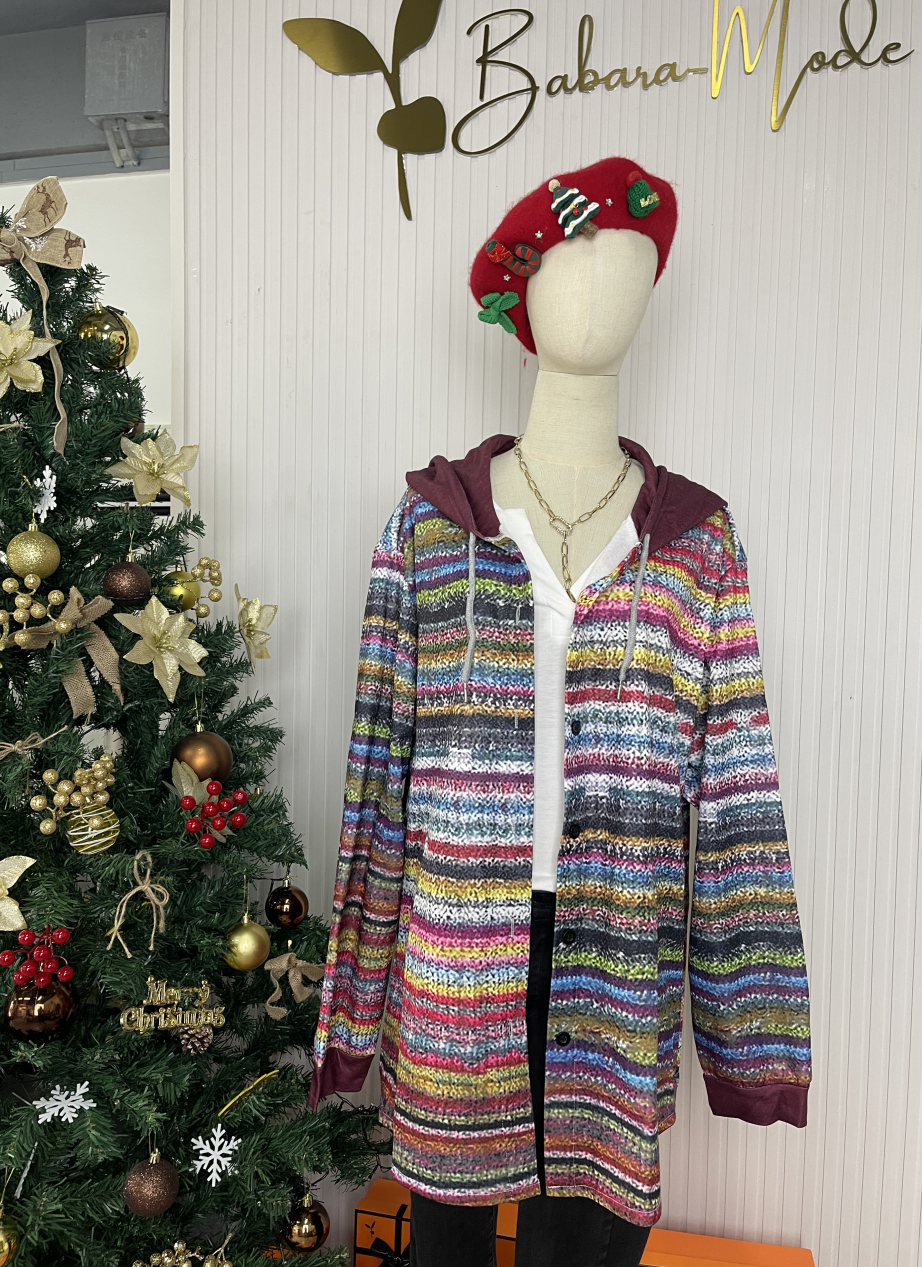 Drune | Eleganter Kapuzenpullover mit Druck Oberbekleidung