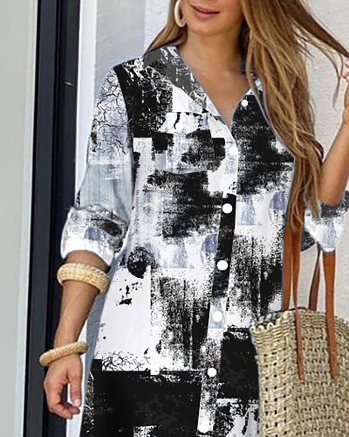 Drune | Frühjahr und Sommermode sexy Bluse langer Rock Kleid