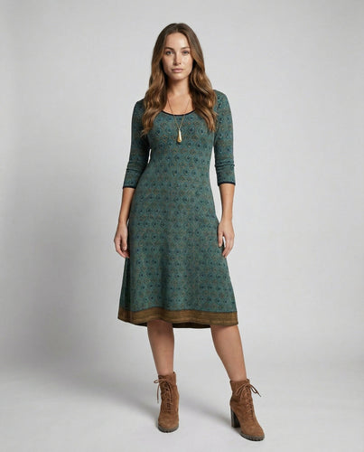 Boho Elegantes Midikleid Damen | Drune