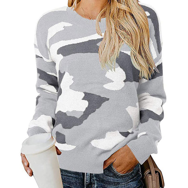 Damen modischer Camouflage Pullover Drune