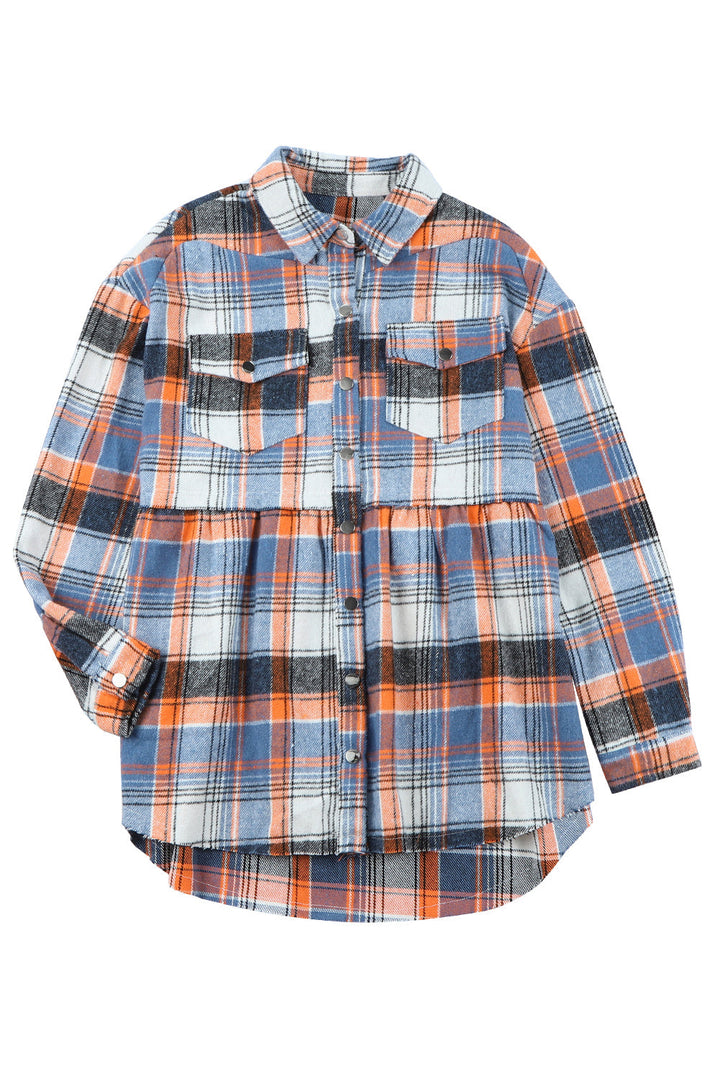 Drune | Checkered Shirt With A-cut Cotton Blend Ideal for Everyday Look