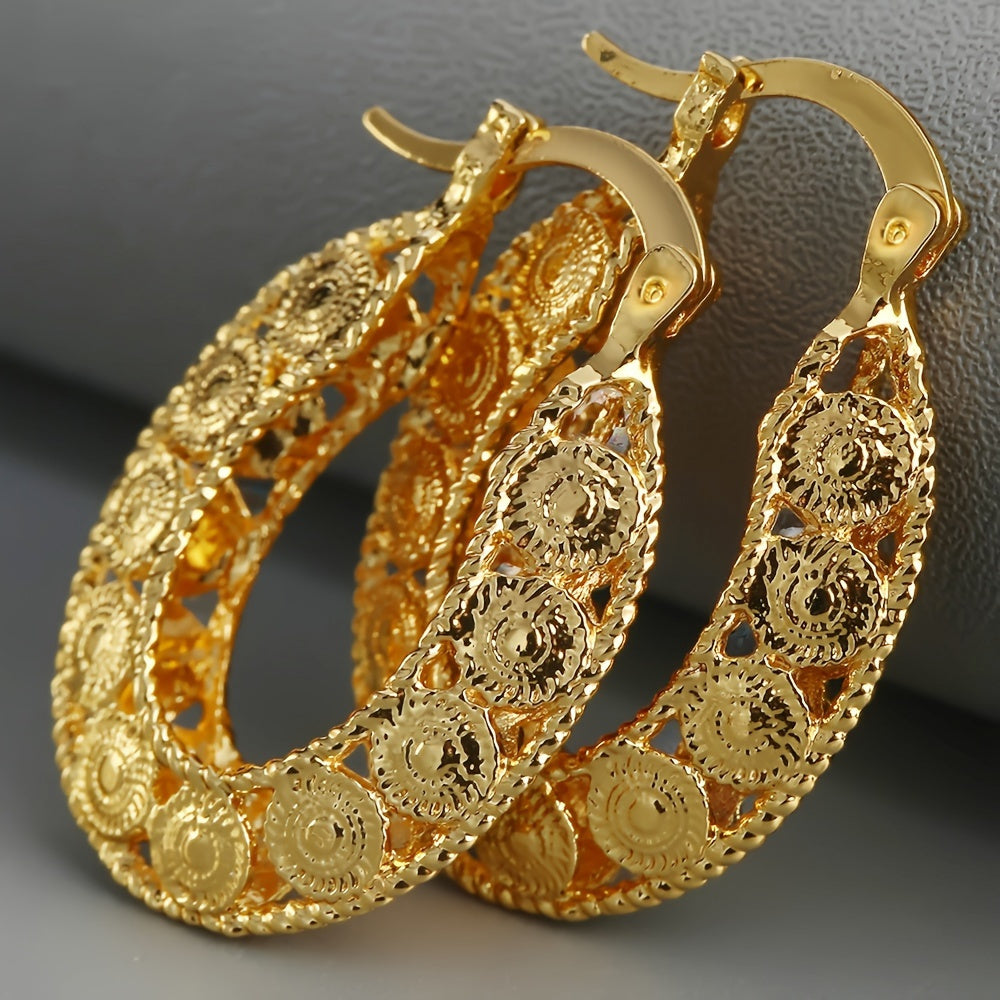 Drune | 14Kt Gold Einzigartige Gold Filigrane Chunky Creolen