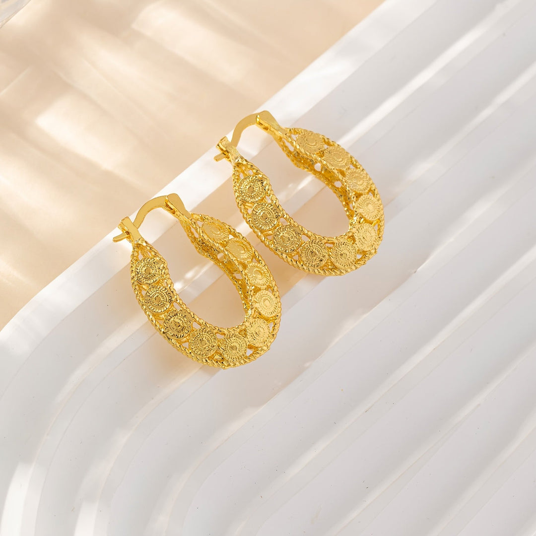 Drune | 14Kt Gold Einzigartige Gold Filigrane Chunky Creolen