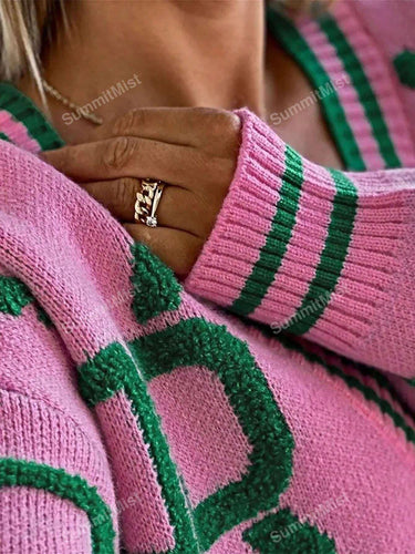 Drune | Strickjacke mit grafischen Drucken für Damen