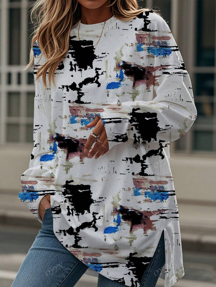Drune | Damen Digitaldruck Langarm-T-Shirt