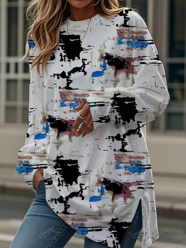 Drune | Damen Digitaldruck Langarm-T-Shirt