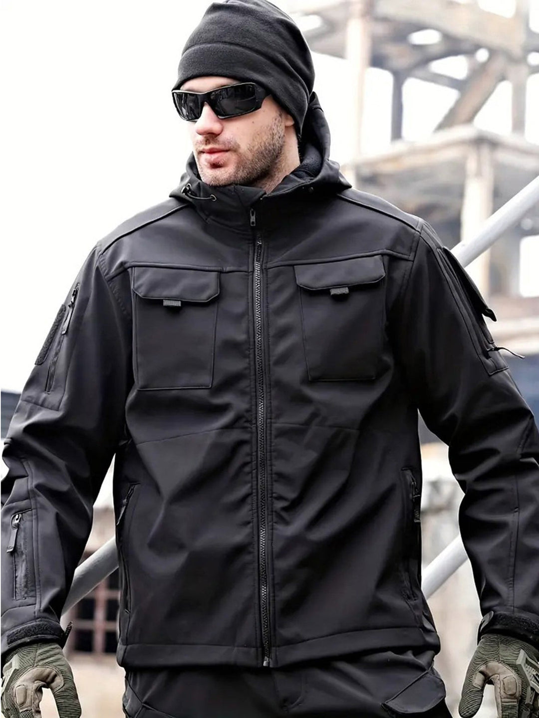 Drune | Kapuzen-Outdoorjacke Wasserdicht Winddicht Isoliert Für Herren - Perfekt für Outdoor-Aktivitäten