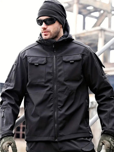 Drune | Kapuzen-Outdoorjacke Wasserdicht Winddicht Isoliert Für Herren - Perfekt für Outdoor-Aktivitäten