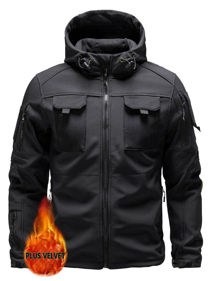 Drune | Kapuzen-Outdoorjacke Wasserdicht Winddicht Isoliert Für Herren - Perfekt für Outdoor-Aktivitäten