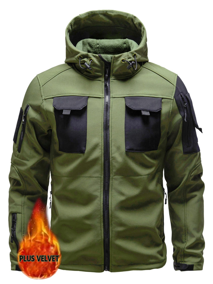 Drune | Kapuzen-Outdoorjacke Wasserdicht Winddicht Isoliert Für Herren - Perfekt für Outdoor-Aktivitäten