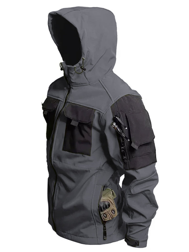 Drune | Kapuzen-Outdoorjacke Wasserdicht Winddicht Isoliert Für Herren - Perfekt für Outdoor-Aktivitäten
