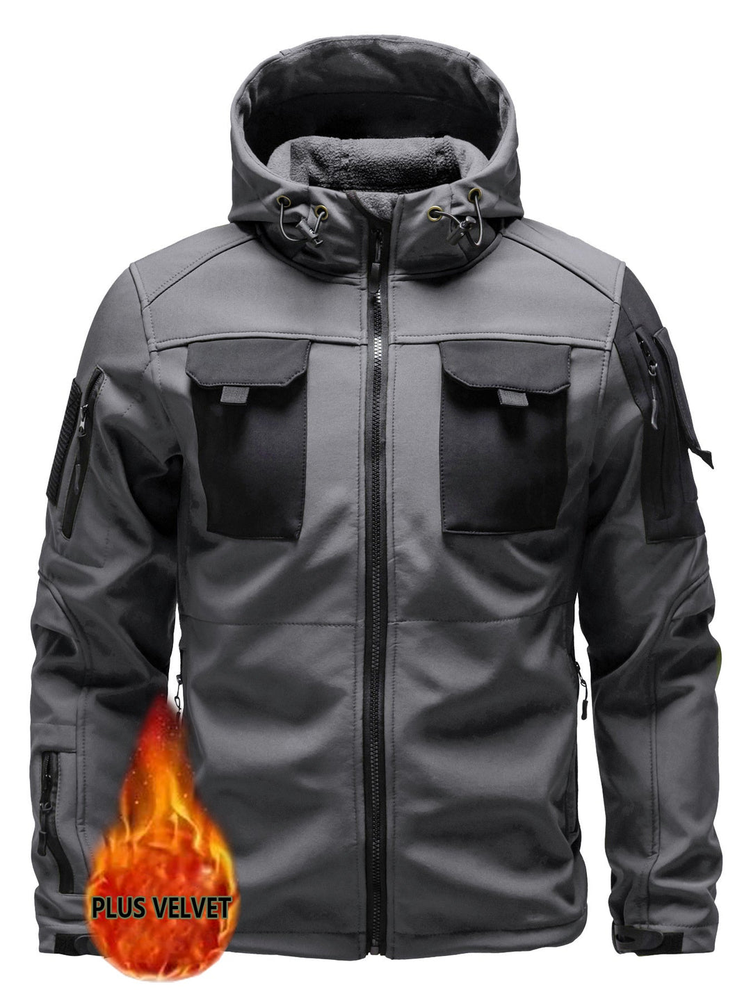 Drune | Kapuzen-Outdoorjacke Wasserdicht Winddicht Isoliert Für Herren - Perfekt für Outdoor-Aktivitäten